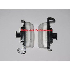 HPB LED For INFINITI G25 G35 G37 NISSAN 350Z 370Z WHITE LED LICENSE PLATE LIGHT HOUSINGS