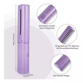 Decora Cepillo Alasiador Para Cabello Inalámbrico Portátil
