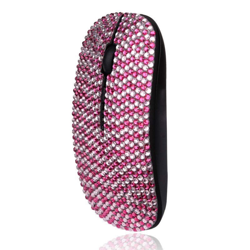 WONGS Luxury Full Stars Pink Crystal Rhinestone Rechargeable Slim Silent