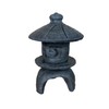 Solid Rock Stoneworks Small Round Concrete Pagoda Statue for Garden,