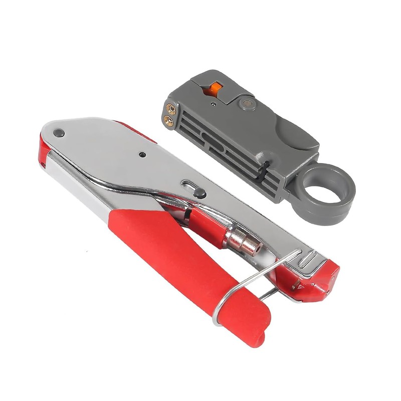 ALMOCN Coaxial Cable Crimping Tool Kit Coax Cable Crimper Tool