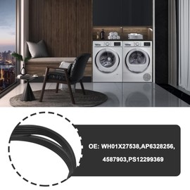 SING F LTD WH01X27538 Washer Drive Belt Compatible with GE Compatible with Hotpoint Washing Machine Rubber Drum Belt with 5 Ribs Replaces AP6328256, 4587903, PS12299369