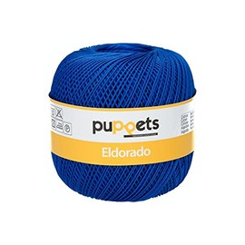 Puppets Eldorado Crochet Yarn Thickness 10 100% Cotton 07133 Blau
