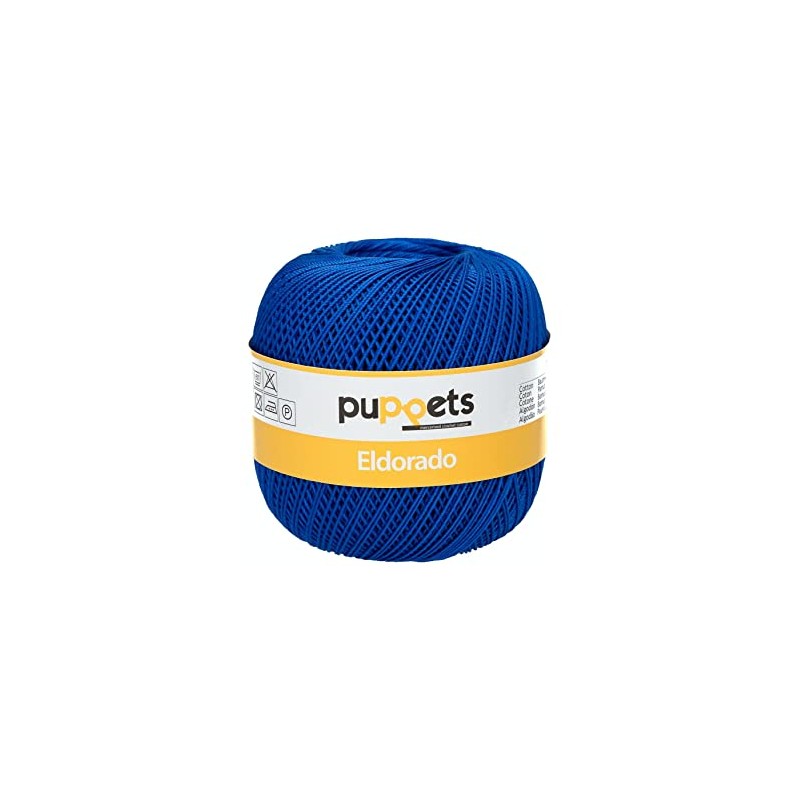Puppets Eldorado Crochet Yarn Thickness 10 100% Cotton 07133 Blau