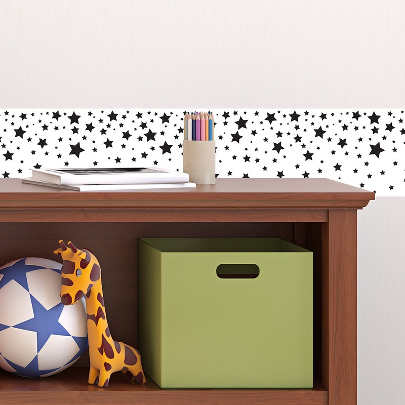 Tempaper Falling Stars Kids Peel and Stick Borders + Stripes,