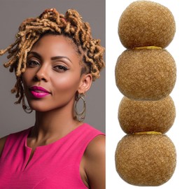 Tight Afro Kinky Human Hair for Dreadlocks,Ideal for Making Locs,Repair Extensions,Twist or Braids 2 Bundles/Package Honey Blonde #27 14inch