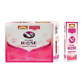 Parimal Sacred Scents Natural Pure Rose Dhoop Sticks Box | 6 Packs of 50 Grams in a Box | Export Quality.