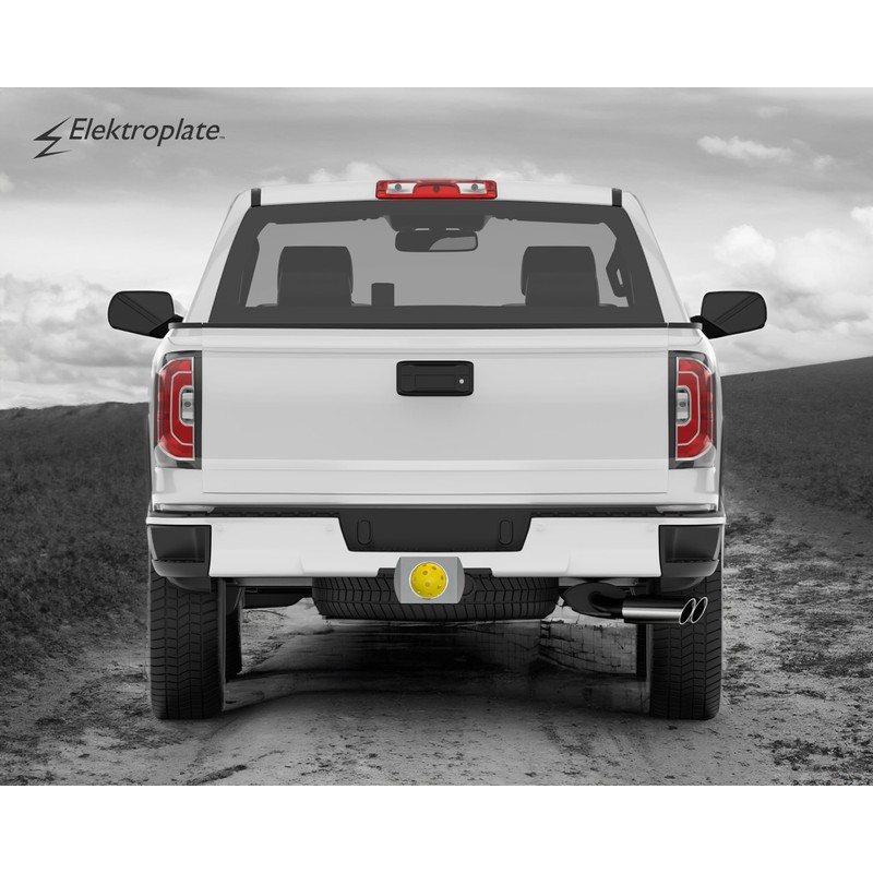 Elektroplate Pickleball All Metal Brushed Chrome Sports Hitch Cover for