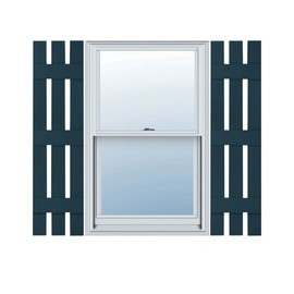 Builders Edge 12"W x 58"H Shutters (Per Pair), 166 - Midnight Blue