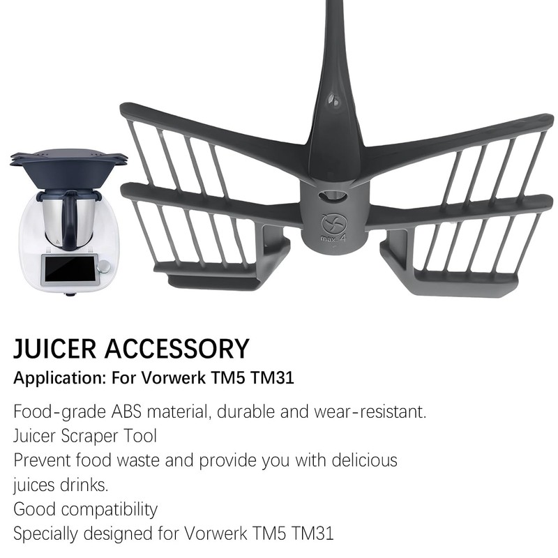Butterfly Whisk for TM5 TM6 TM31 Thermo Mixer Black Butterfly