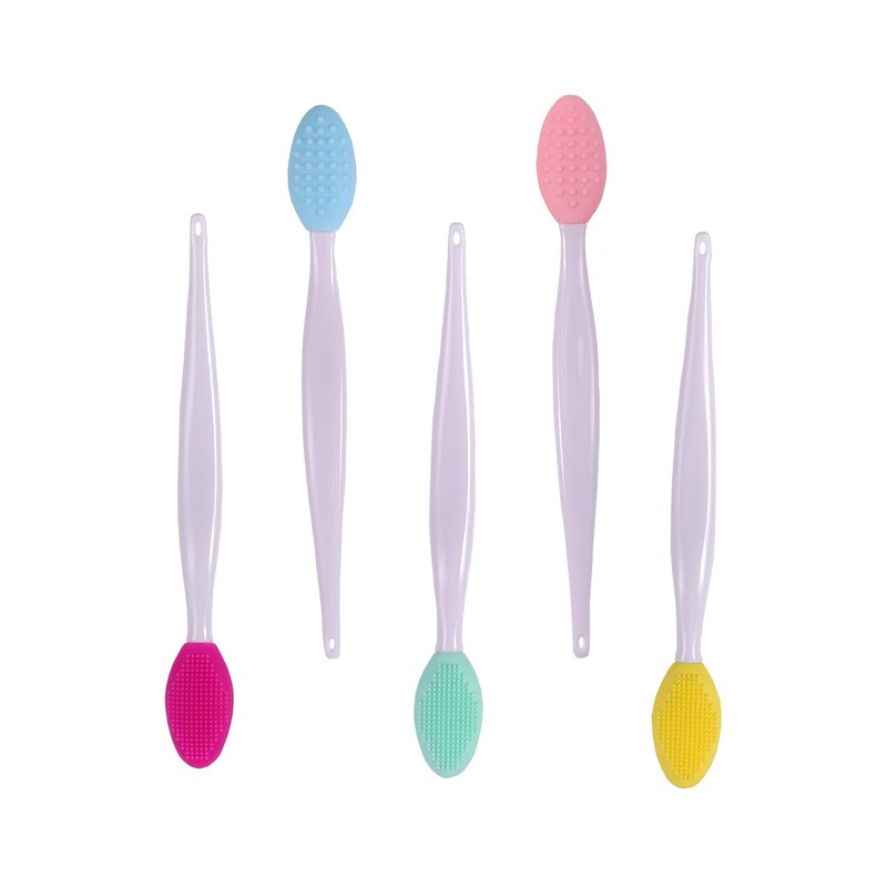 10pcs Silicone Scrub Lip Brush, Double Side Lip Exfoliating, Nose