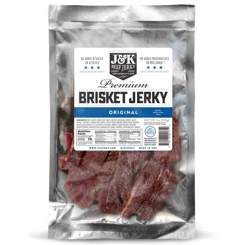 J&K Original Beef Brisket Jerky - Hand Crafted Small Batch