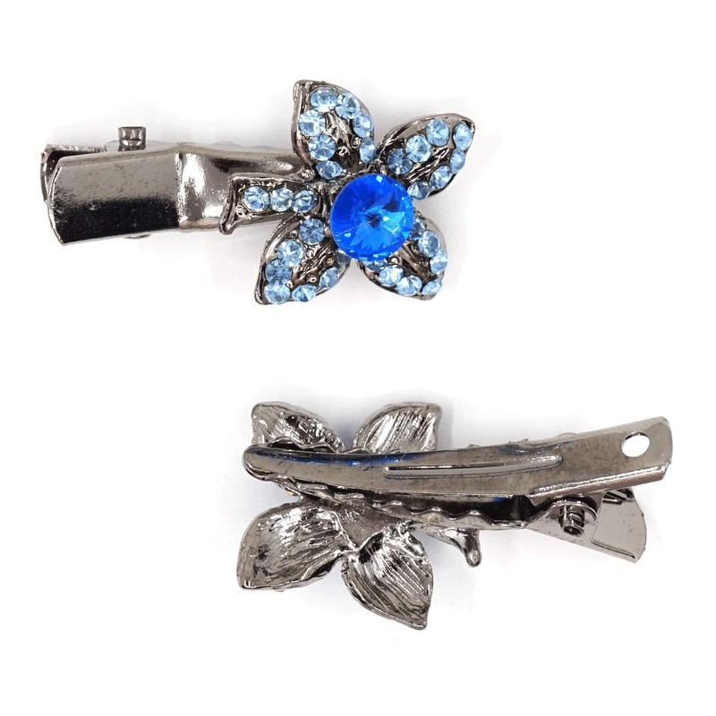 Teri's Boutique Big Rhinestone Crystal Point Five Petals Flowers Fashion