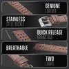 ALPINE Soft and Smooth Genuine Perforated Leather Watch Strap -