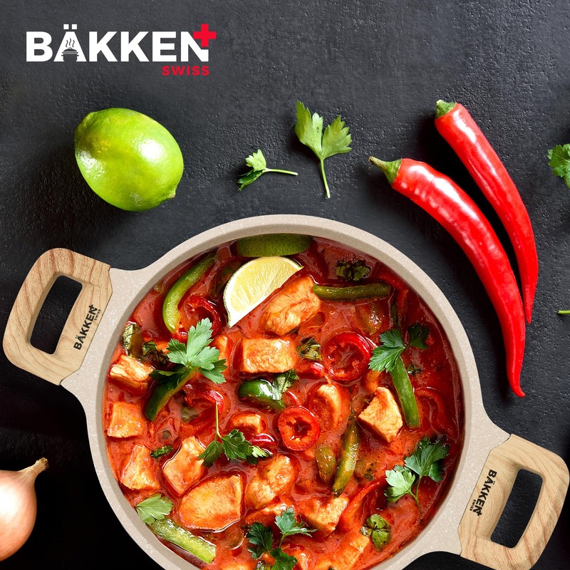 Bakken-Swiss 14-Piece Kitchen Cookware Set – Granite Non-Stick – Eco-Friendly