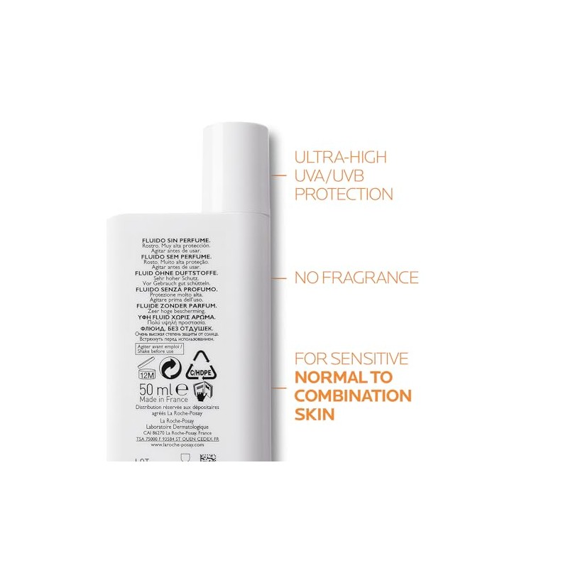 La Roche-Posay Anthelios UVMune 400 SPF50+ Invisible Tinted Fluid, 50ml