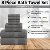 QUBA LINEN Pack of 8 Towels Set, 2 Large Bath
