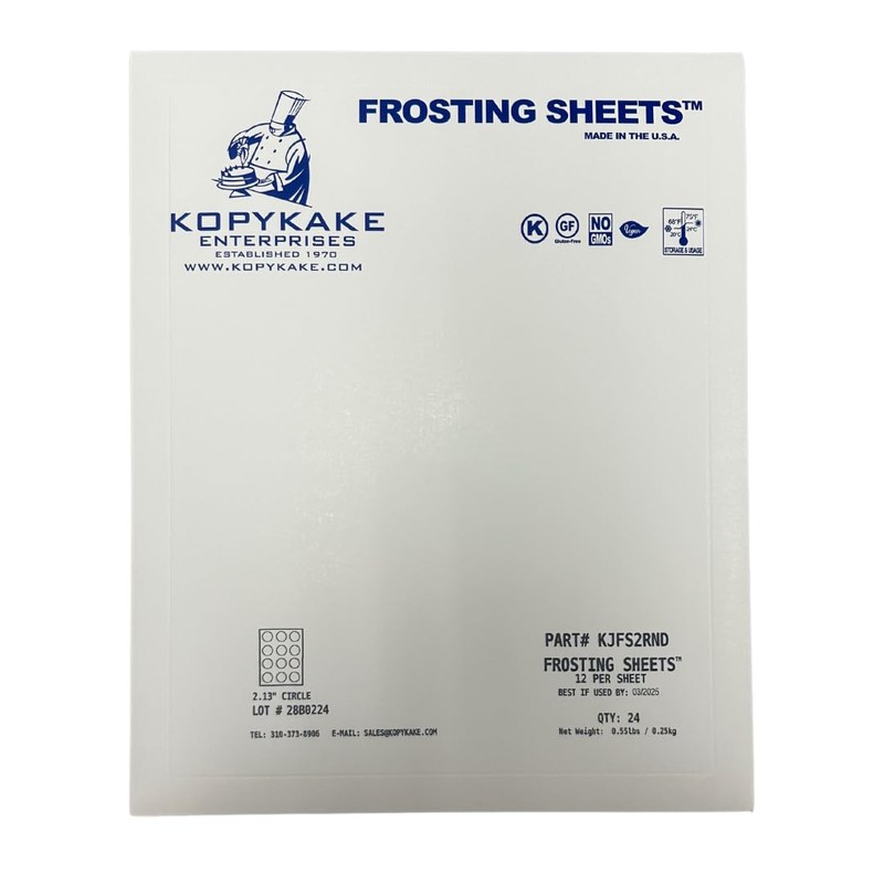Kopykake Frosting Sheets Premium (Icing Sheets) – 24 Sheets (1