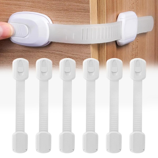 Beaugec 6 Pack Child Safety Locks - Adjustable Cupboard Locks