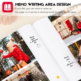 240 Pockets Photo Album 5x7 with Writing Space, Large Capacity 5x7 Photo Album Holds 240 Photos, Linen Cover Acid Free Pages 5x7 Photo Book with Memo for Baby Family Anniversary Wedding Photos, Blue