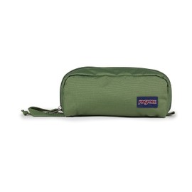 Jansport Perfect Pouch – Accordion Opening, Single Compartment with 3 Dividers, Small Velcro Internal Pocket, Cargo Green