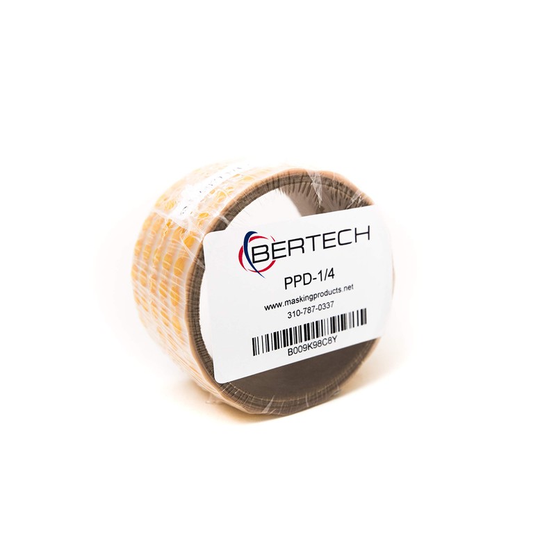 Bertech - PPD-1/4 Polyimide Masking Discs, 1/4 Inch Diameter, Amber,
