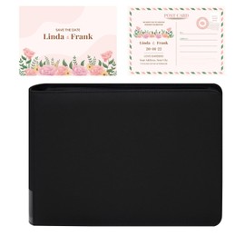 greeting card organizer binder and birthday card holder book,christmas card photo album,binder for greeting cards with sleeves,Suitable for 5x7in, 4x6in, 3x5in cards holds 120 cards (black)