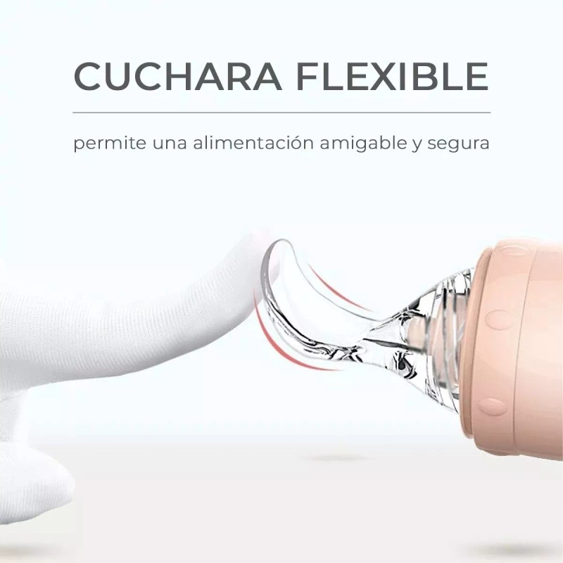 Cuchara De Silicon Dispensador De Alimento Para Bebes