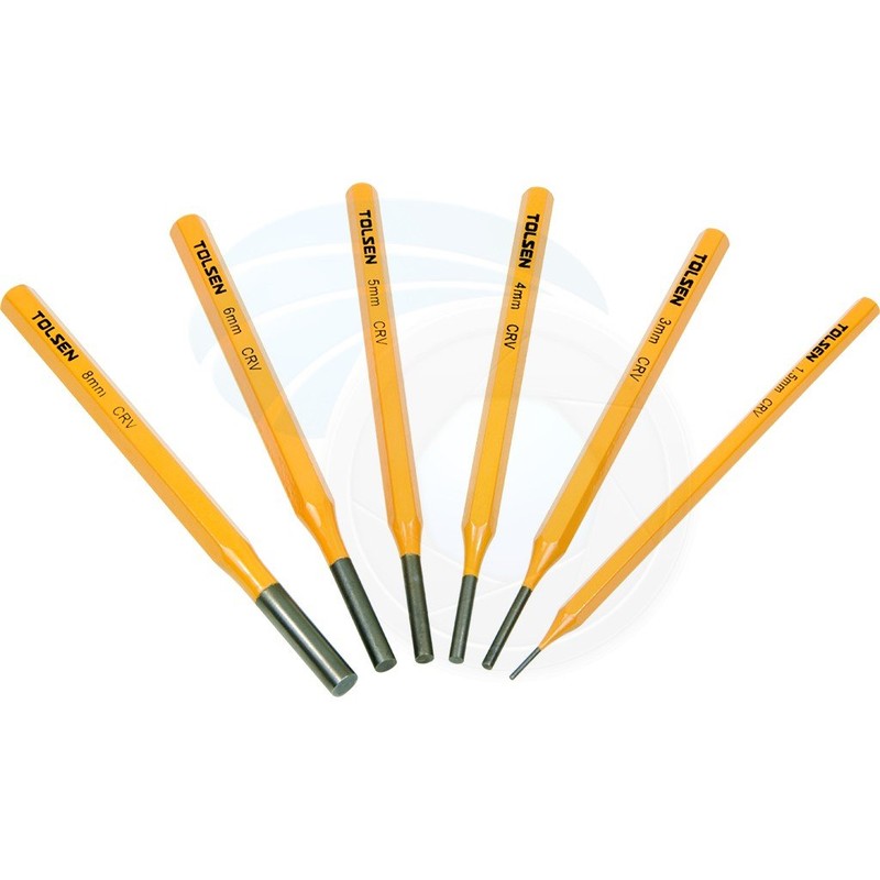 6pcs Professional Steel Vanadium Heavy Duty Nail Punch Tool Set