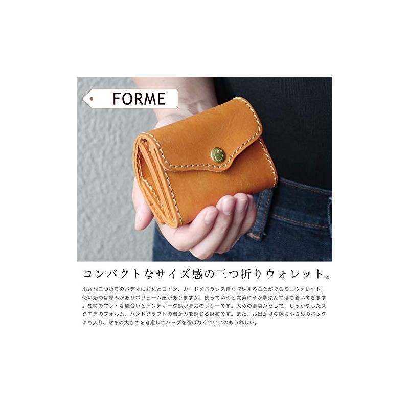 Cham PUEBLO CMSP-012 NAVY Trifold Wallet, Mini Wallet, Coin Purse,