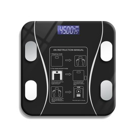 YONGYUN YONGYUN Digital Bathroom Smart Scale LED Display,Home USB Charging Health Scale13 Body Composition Analyzer Sync Weight Scale BMI Health Monitor Sync Apps - Black