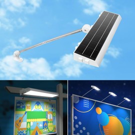 Solar Sign Lights Outdoor, 232 Led 1200 Lumen Solar Sign Waterproof Light, 8000 mAh Billboard Lighting for Bussiness, Real Estate, Barn, Garage, Shop, Bus Stop, HOA, Highway Signs, Small Supermarket