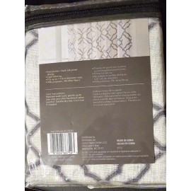 Allen + Roth 1 PANEL 3728099 ALLEN + ROTH TILLI 50"x 84" GRAY ROD POCKET CURTAIN PANEL