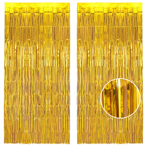 BRAVESHINE [Set of 2] Glitter Tassel Curtain Fringe Curtain, Party