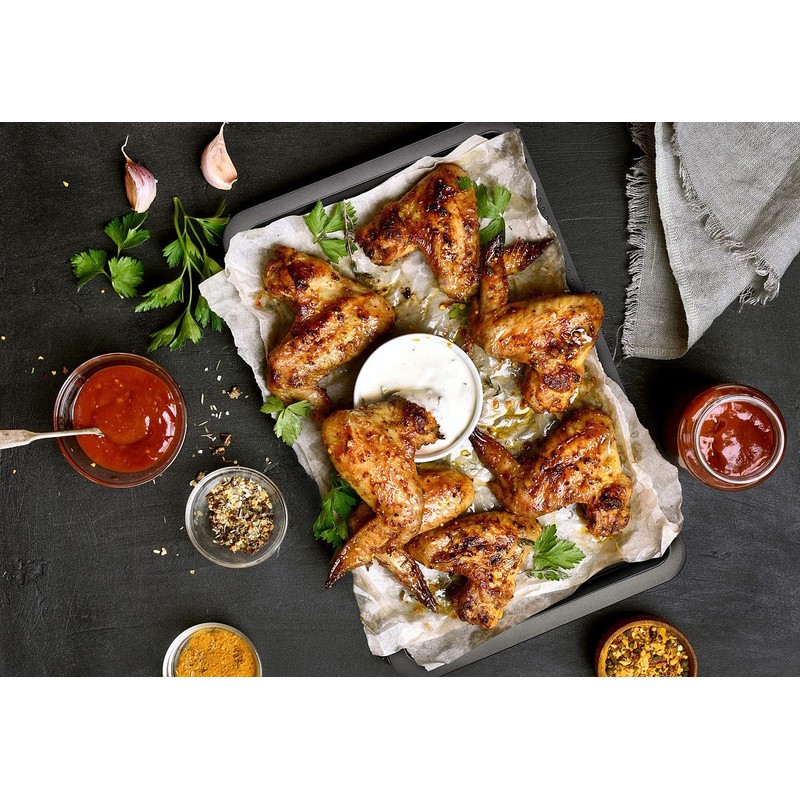 Rosenstein & Söhne Non-Stick Baking Tray: Set of 2 Universal