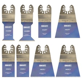 SMART 8 Piece Multi Tool Blade Set, 8 x High-Quality Multitool Blades, H8MAK