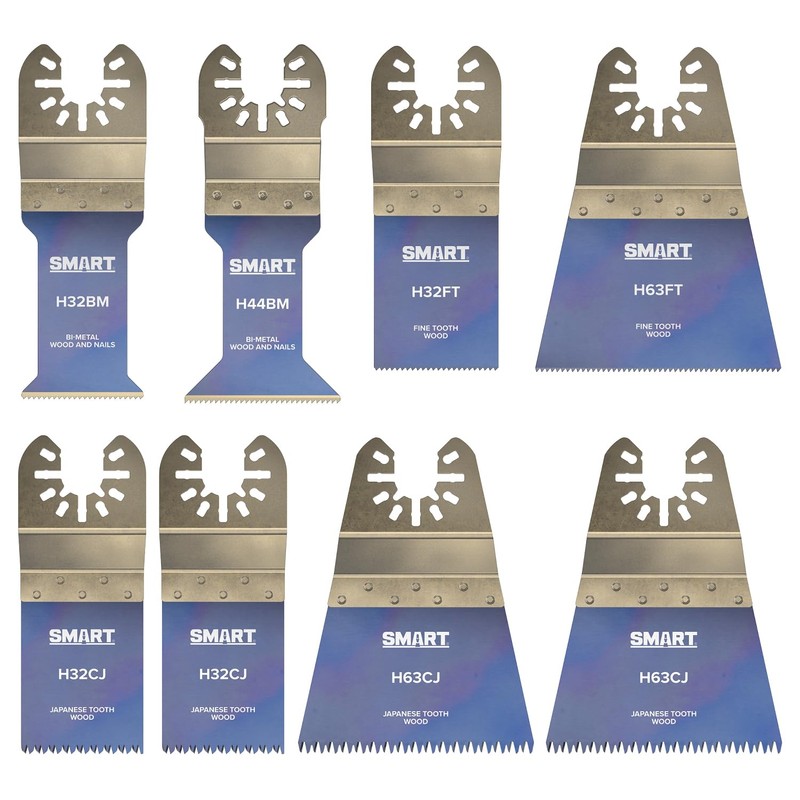 SMART 8 Piece Multi Tool Blade Set, 8 x High-Quality