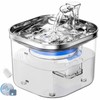 LKUWEE Pet Water Fountain 2L, 304 Stainless Steel Smart Pet