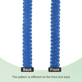 M METERXITY Gimp Braid Trim, 1/2 Inch 12cm x 25 Yards Polyester Woven Trim Lace Ribbon Fabric Upholstery Trim for Sewing/Costume/Home Decor/DIY Craft/Curtain/Jewelry Making [Dark Blue]