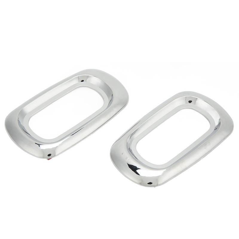 Pair Side LED Marker Light Covers Chrome Bezels Waterproof Heat