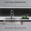 MONSINTA Stainless Steel Sink Grid and Protectors for Bottom of