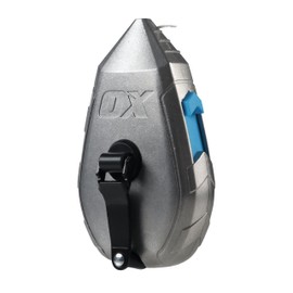 OX Tools Contractor 100ft Chalk Line Tool Aluminum Construction Steel Crank & 1:1 Gear Ratio and Cotton and Nylon Basic Fine Line Marking Tool Professional Grade Chalk Box OX-T630501