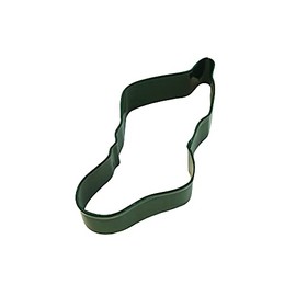 R&M Stocking 4.5" Cookie Cutter Green With Brightly Colored, Durable, Baked-on Polyresin Finish