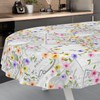 ANRO Oilcloth Tablecloth Wax Tablecloth Washable Garden Tablecloth Round Oval