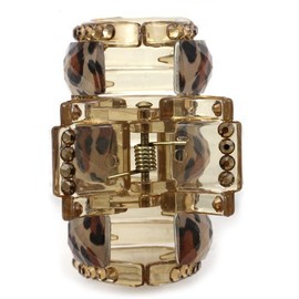 Gorgeous Zebra Stripe Animal Print Hair Claw Jaw Pin Butterfly Clip Brown Pave Rhinestones Hair Styling Accessories Gift for Women Girlfriend Mom