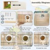 CooShou Parakeet Nesting Box Cockatiel Nesting Natural Pine Bird Nest