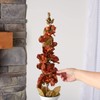 Factory Direct Craft Brown Artificial Holly Hock Spray for Summer