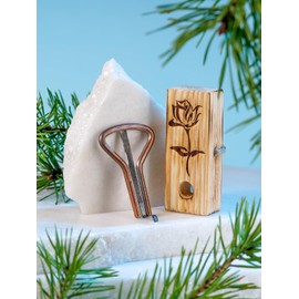The Jewish harp Shamanicshop The Rose (carrying case) is a harp for beginners, a handmade musical instrument with beautiful sound of excellent quality, the original Russian maultrommel (jaw harp).