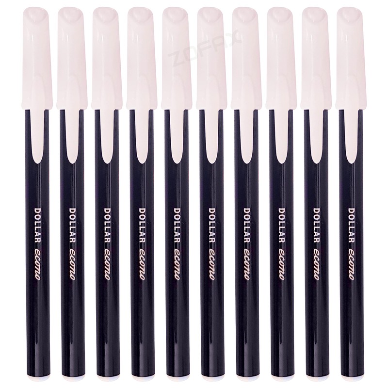 Dollar FeltStic Felt Tip Pens, BLACK, Pack of 10, Fine
