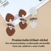 RHQFDM Leather Toggle Clasps, 8 Pairs, Leather Toggle Buttons, Windbreaker,